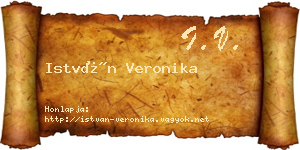 István Veronika névjegykártya