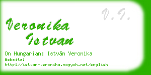 veronika istvan business card
